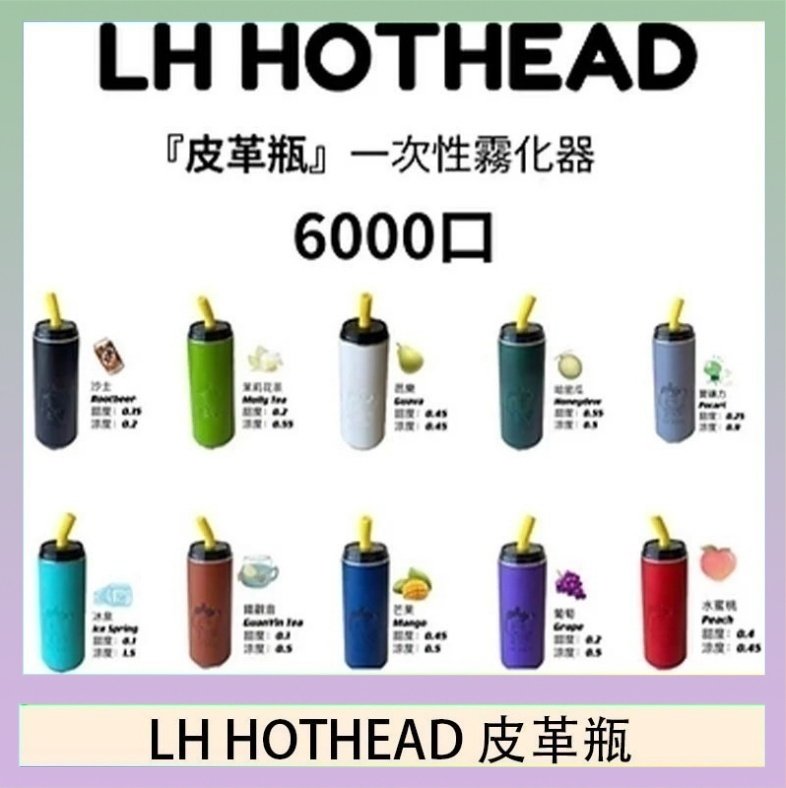 LH HOTHEAD皮革 LH HOTHEAD皮革瓶電子煙可充電6000口一次性